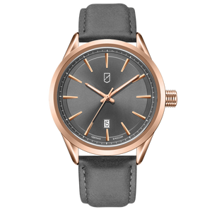 UCHZ Grey-gold Quartz Wrist Watch with Grey Strap