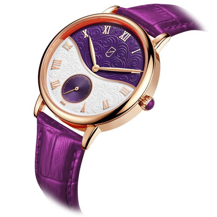 Wrist Quartz watch UCHZ lilac-white