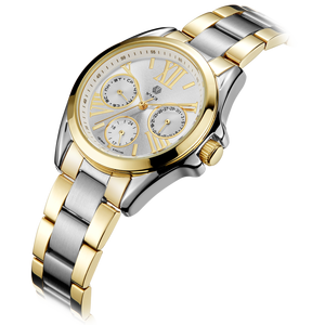 UCHZ Gold and White Quartz Wrist Watch