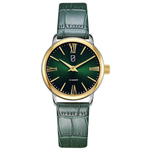 UCHZ gold-green Mechanical Wristwatch with green strap