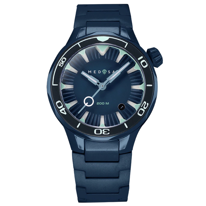 Automatic wristwatch Lincor "Medusa Cold" blue