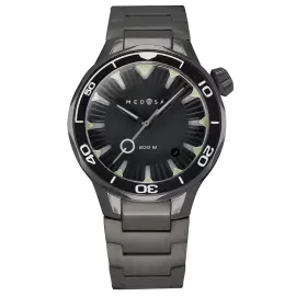 Наручные часы с автоподзаводом Lincor "Медуза Ashy" черные с пепельным ремешком