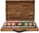 Набор для покера Luxury Ceramic на 500 фишек в кейсе из ясеня