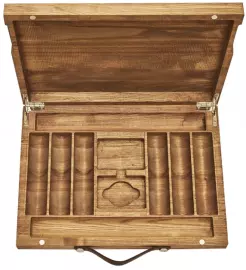 Набор для покера Luxury Ceramic на 500 фишек в кейсе из ясеня