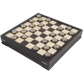 Silver checkers "The Battle of Borodino"