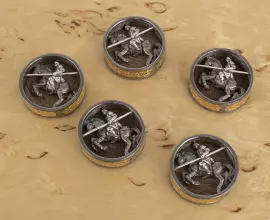 Нарды серебряные "Куликовская битва"