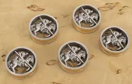 Нарды серебряные "Куликовская битва"