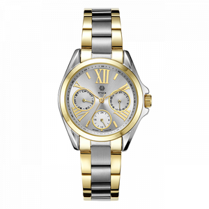 UCHZ Gold and White Quartz Wrist Watch