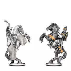 Шахматы из хрусталя и серебра "Ледовое побоище"