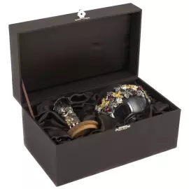 Набор чайный из серебра "Земляника"