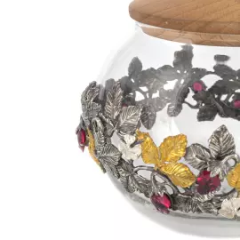 Набор чайный из серебра "Земляника"