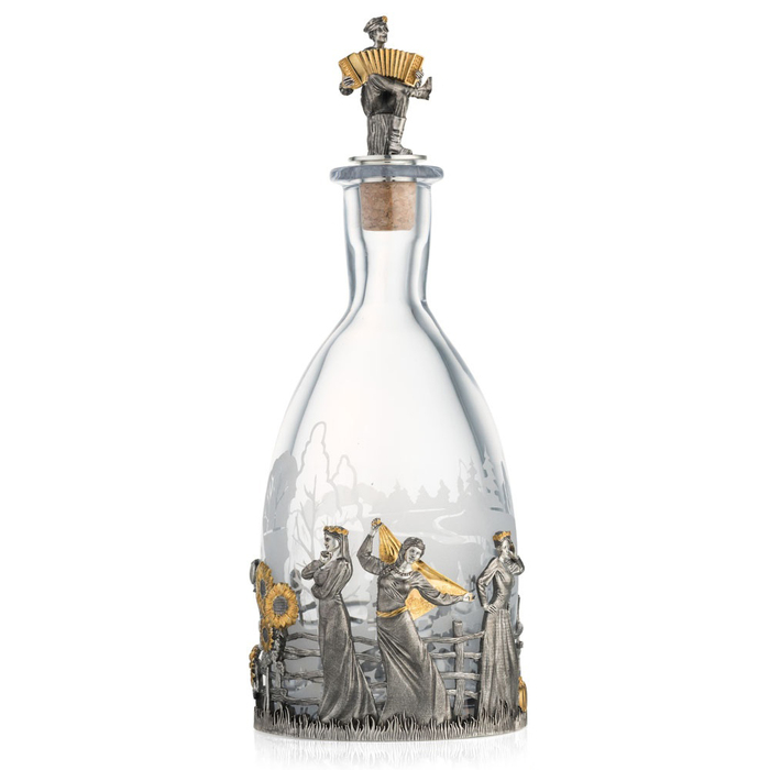 Набор для водки из серебра "Разгуляй"