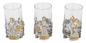 Набор для водки из серебра "Разгуляй"