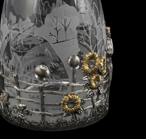 Набор для водки из серебра "Разгуляй"