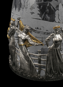 Набор для водки из серебра "Разгуляй"