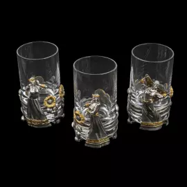 Набор для водки из серебра "Разгуляй"