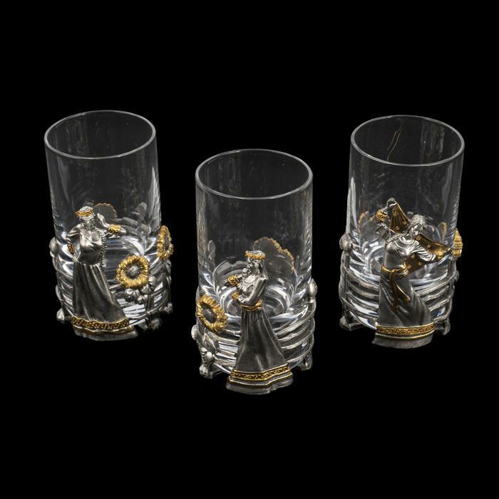 Набор для водки из серебра "Разгуляй"