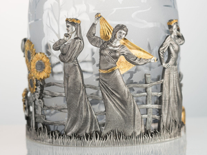 Набор для водки из серебра "Разгуляй"