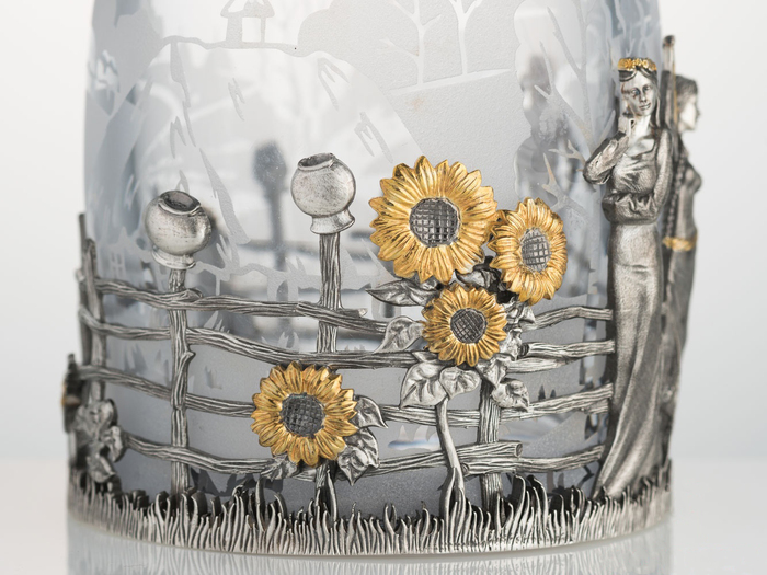 Набор для водки из серебра "Разгуляй"