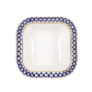 Фарфоровый сервиз "Молодежный" с рисунком "Кобальтовая сетка" на 6 персон, 24 предмета