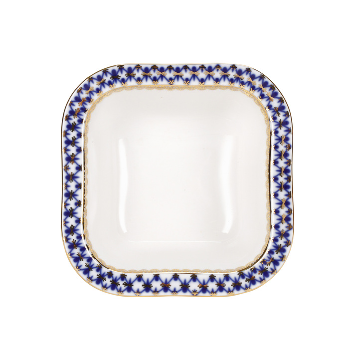 Фарфоровый сервиз "Молодежный" с рисунком "Кобальтовая сетка" на 6 персон, 24 предмета