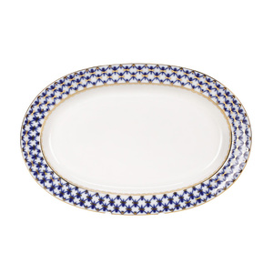 Фарфоровый сервиз "Молодежный" с рисунком "Кобальтовая сетка" на 6 персон, 24 предмета