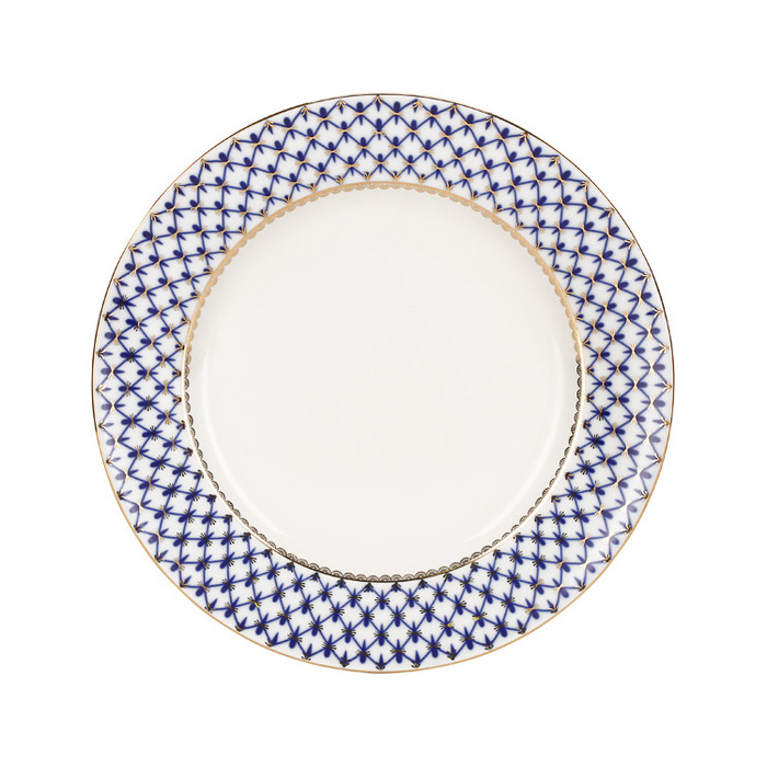 Фарфоровый сервиз "Молодежный" с рисунком "Кобальтовая сетка" на 6 персон, 24 предмета