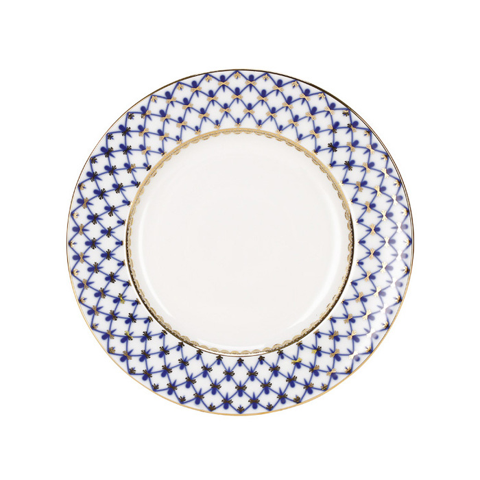 Фарфоровый сервиз "Молодежный" с рисунком "Кобальтовая сетка" на 6 персон, 24 предмета