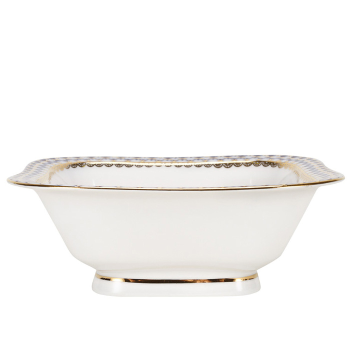 Фарфоровый сервиз "Молодежный" с рисунком "Кобальтовая сетка" на 6 персон, 24 предмета