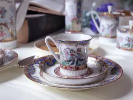 Кофейный сервиз "Вертикаль" с рисунком "Русский балет" на 6 персон, 22 предмета