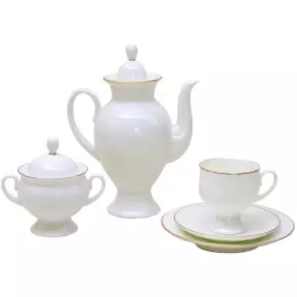 Кофейный сервиз "Классический-2" с рисунком "Золотая лента" на 6 персон, 20 предметов
