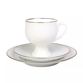 Кофейный сервиз "Классический-2" с рисунком "Золотая лента" на 6 персон, 20 предметов