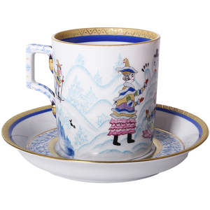Чайный сервиз "Гербовый" с рисунком "Зимние забавы" на 4 персоны, 10 предметов