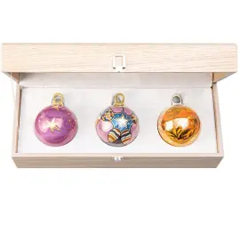 Набор ёлочных шаров с петелькой "Рождественская ночь" Набор ёлочных шаров с петелькой "Рождественская ночь"