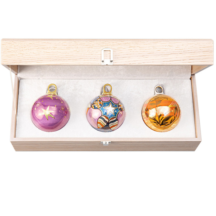 A set of Christmas balls with a Christmas Night loop