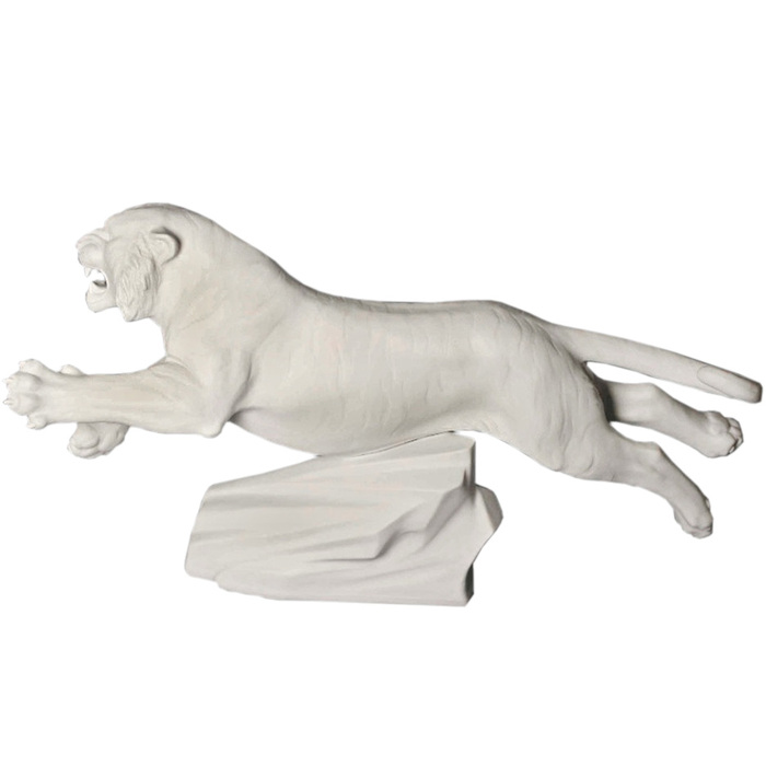 Porcelain figurine "Tiger in a leap"