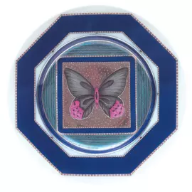 Decorative porcelain plate "Butterflies"