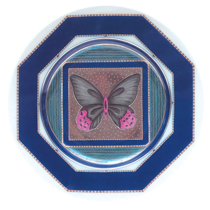 Decorative porcelain plate "Butterflies"
