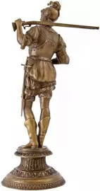 Скульптура бронзовая "Швейцарец в кирасе", правый