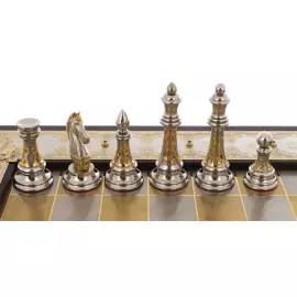 Шахматы с малахитом "Царские Элегант" Златоуст