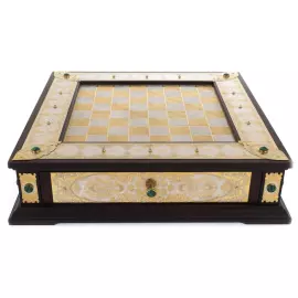 Шахматы с малахитом "Царские Элегант" Златоуст