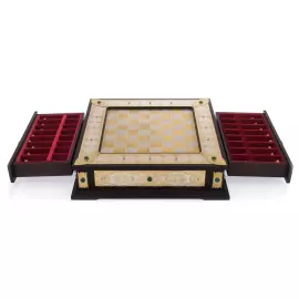 Шахматы с малахитом "Царские Элегант" Златоуст