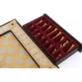 Шахматы с малахитом "Царские Элегант" Златоуст