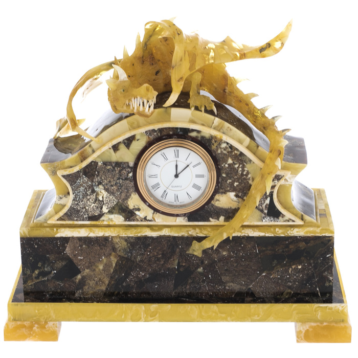 Watch made of amber "Dragon"