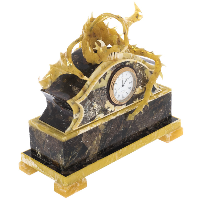 Watch made of amber "Dragon"