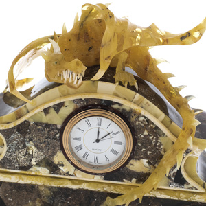 Watch made of amber "Dragon"