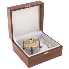 Икорница "ВДНХ" с золочением и серебрением, Златоуст Икорница "ВДНХ" с золочением и серебрением, Златоуст