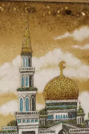 Панно из янтаря "Московская мечеть"