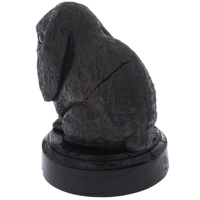 A figurine of stained oak "Rabbit" on a stand