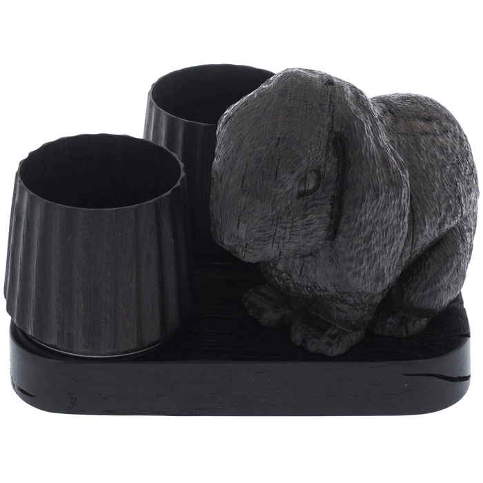 A set for whiskey made of stained oak "Rabbit"